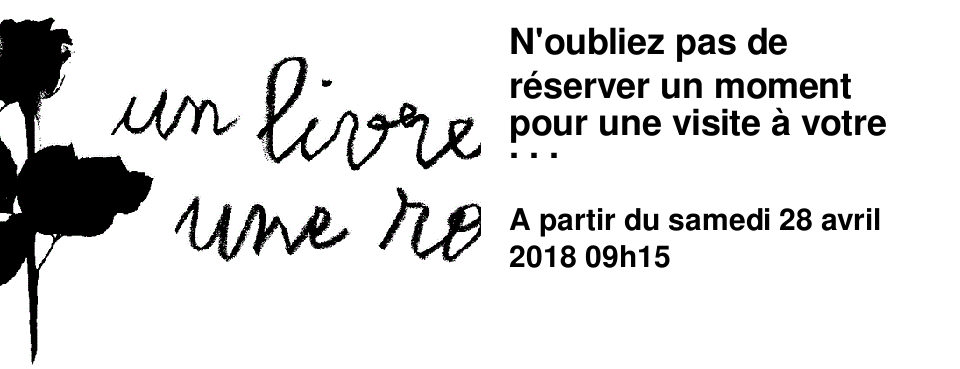 N'oubliez pas de r�server un moment pour une visite � votre libraire dans la journ�e de samedi, pour la f�te de la librairie ind�pendante!